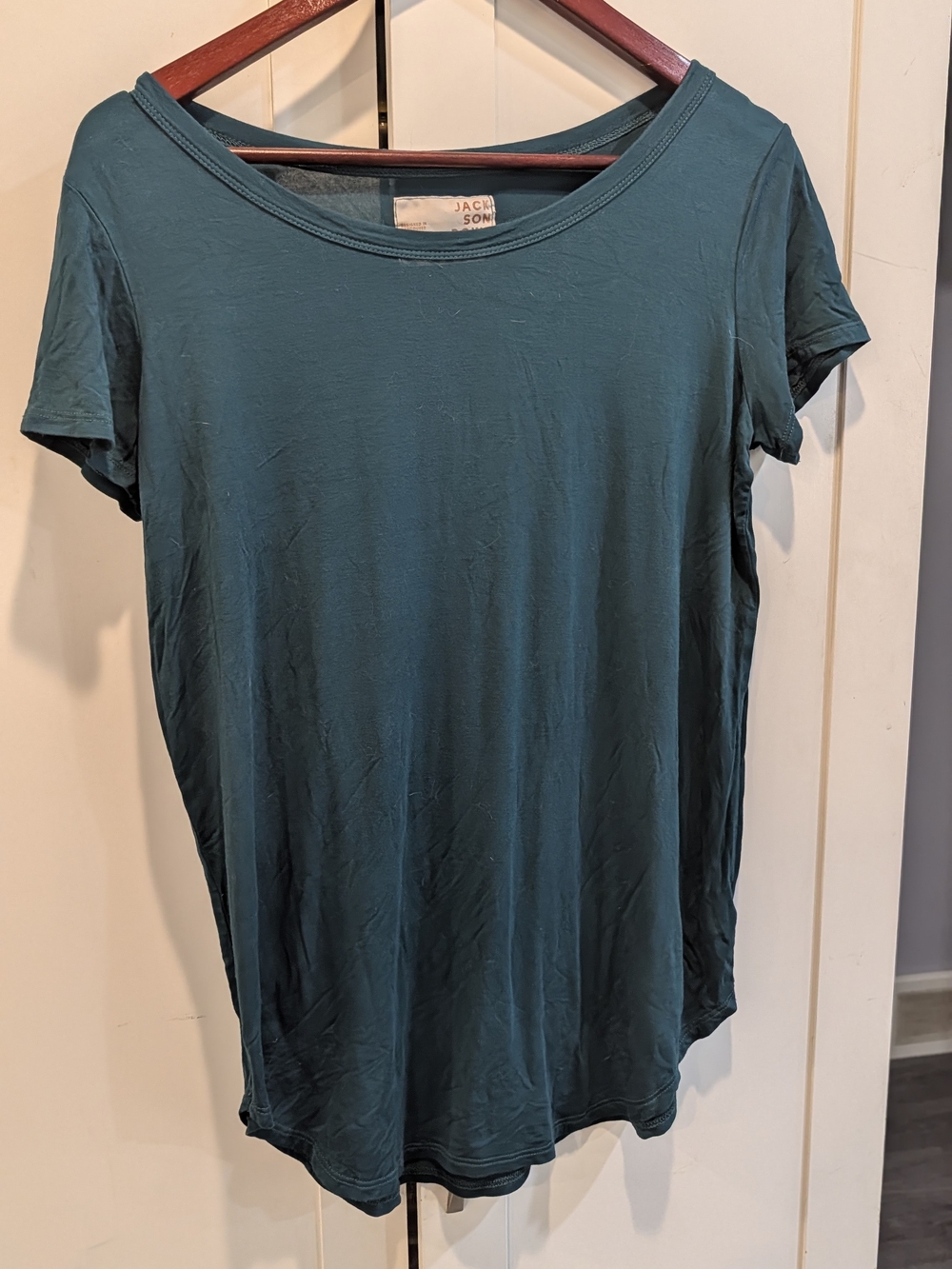 Jackson Rowe Teal Short Sleeve Scoop Neck Tee
